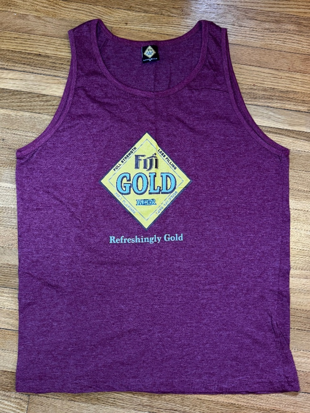 Fiji Gold Beer Tank Top Size Large